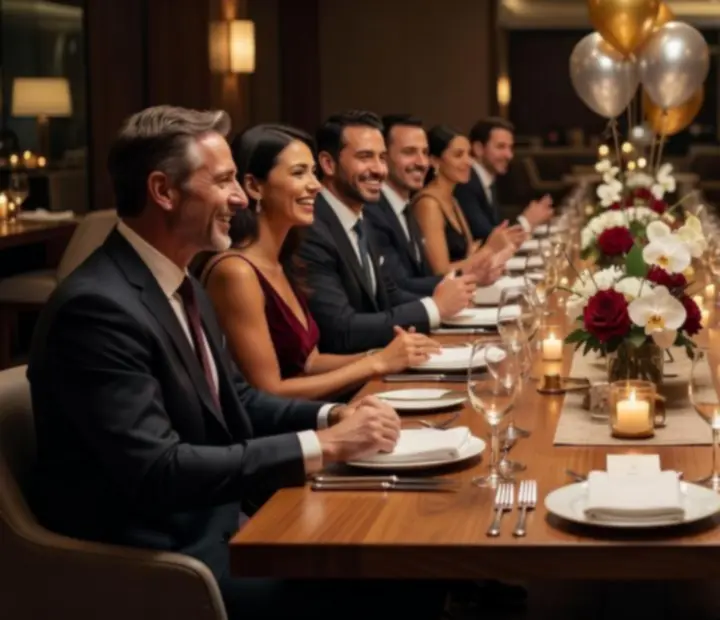 Elegáns privát rendezvény gyertyafényes asztalokkal